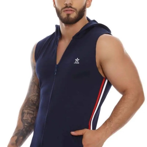 JOR 1310 PARIS HOODIE TANK COLOR BLUE XL - Picture 2 of 5